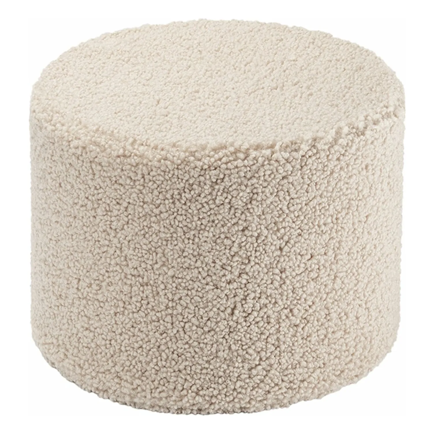 Pouf en teddy | Beige- Image produit n°0