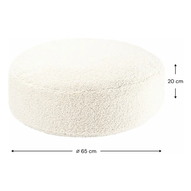 Teddy pouffe | Ecru