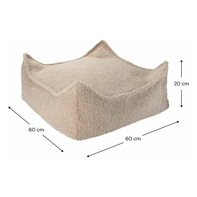 Ottoman in teddy | Beige