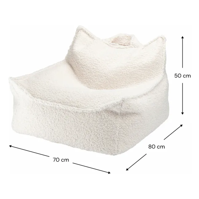 Fauteuil en teddy | Ecru