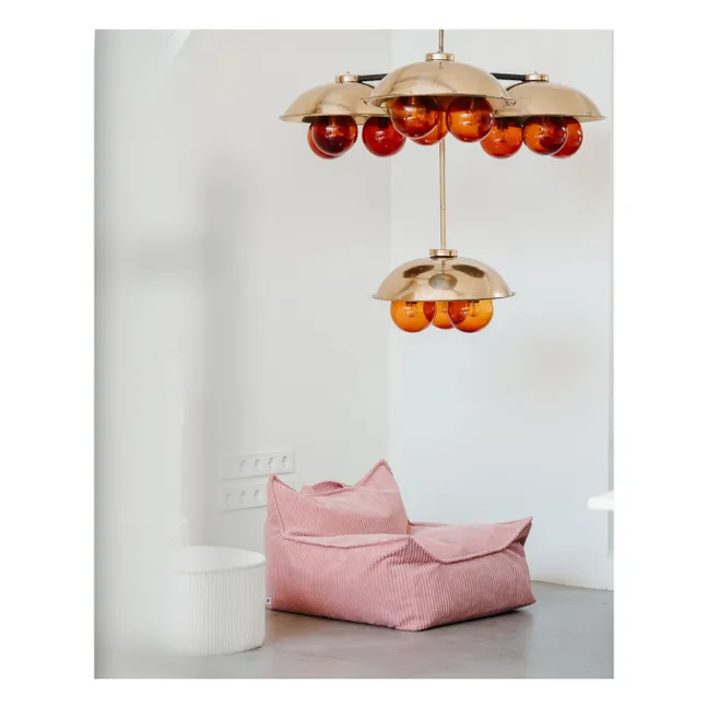 Fauteuil en velours côtelé | Rose