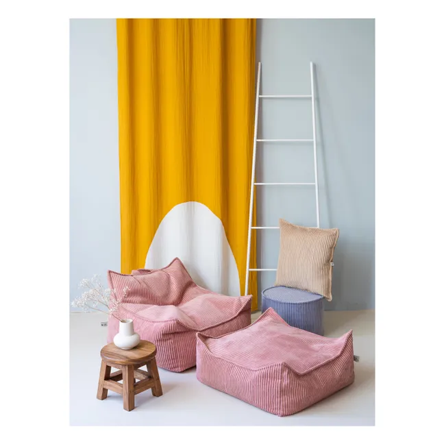 Fauteuil en velours côtelé | Rose