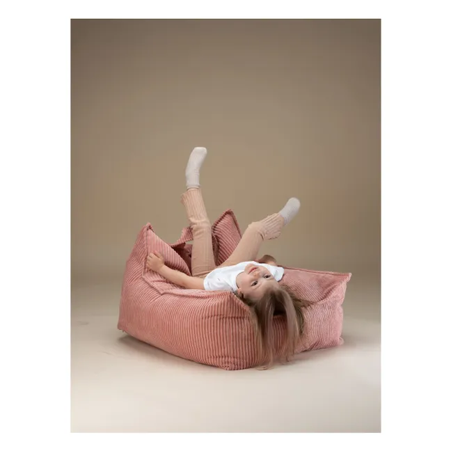 Fauteuil en velours côtelé | Rose