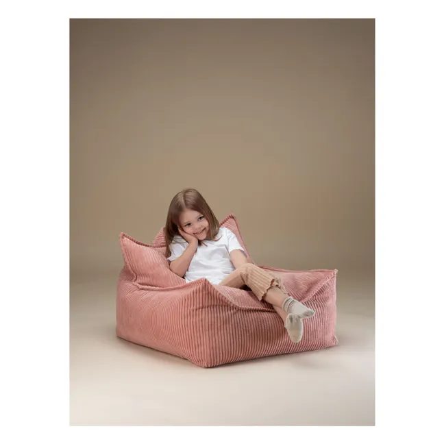 Fauteuil en velours côtelé | Rose