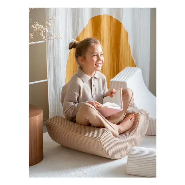 Module de motricité en velours côtelé | Ecru