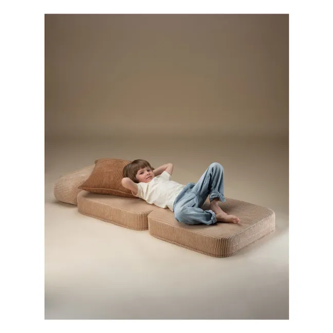 Fireside chair in corduroy | Light brown