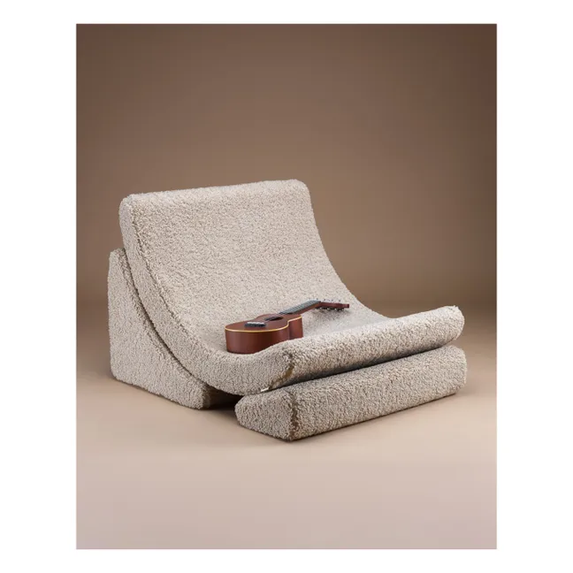Fauteuil en teddy Moon | Beige