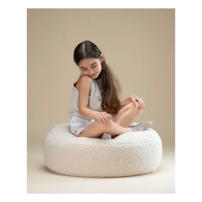 Teddy pouffe | Ecru