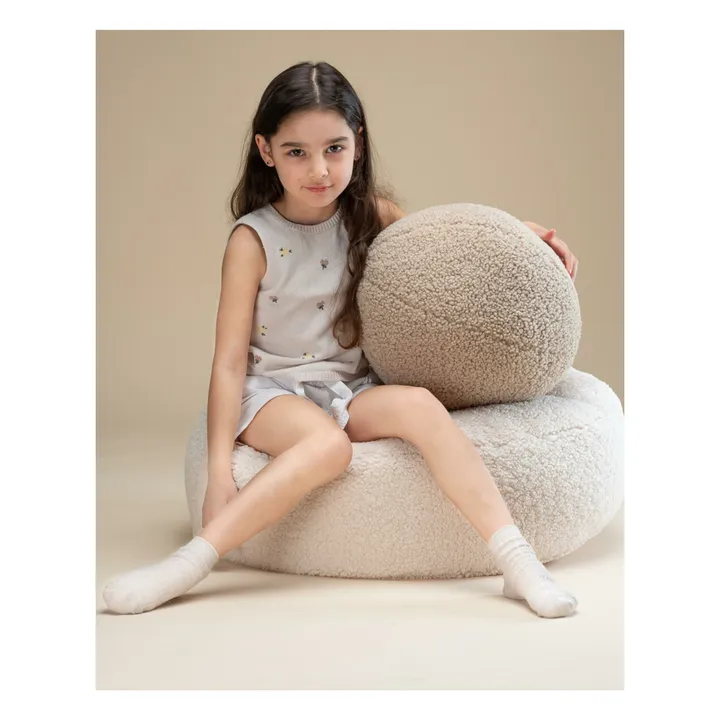 Teddy pouffe | Ecru- Product image n°2