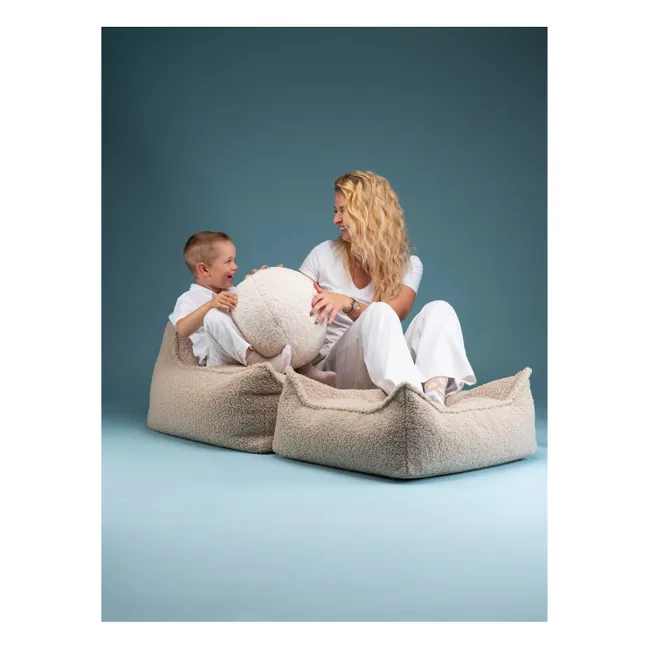 Ottoman in teddy | Beige