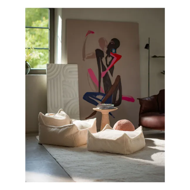Fauteuil en teddy | Ecru