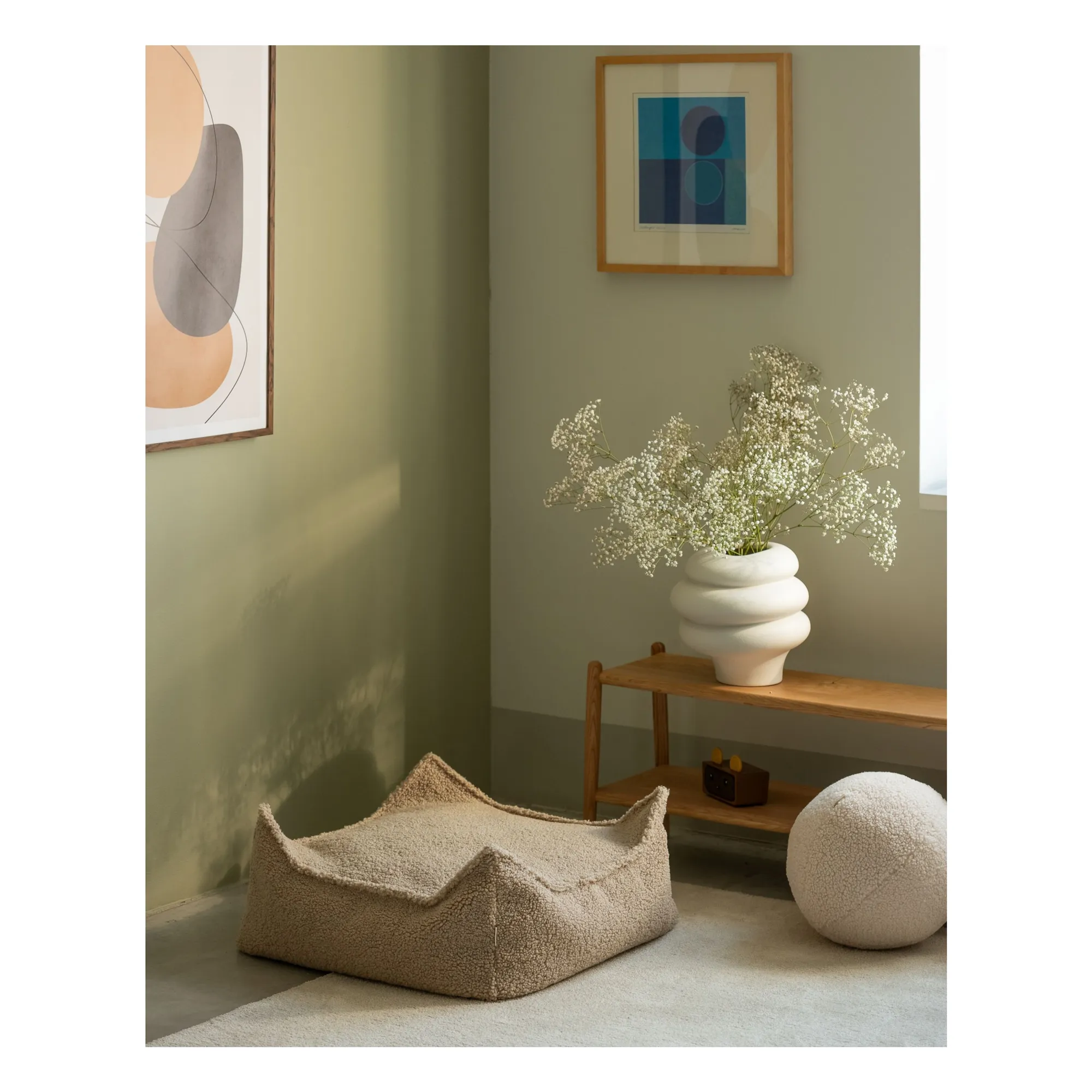 Wigiwama - Pouf ottoman en teddy (Wigiwama) - Image 2