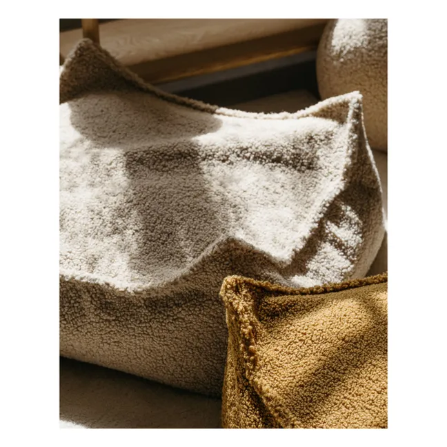Ottoman in teddy | Beige