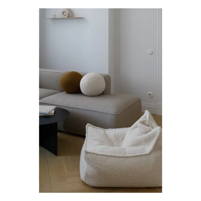Fauteuil en teddy | Ecru