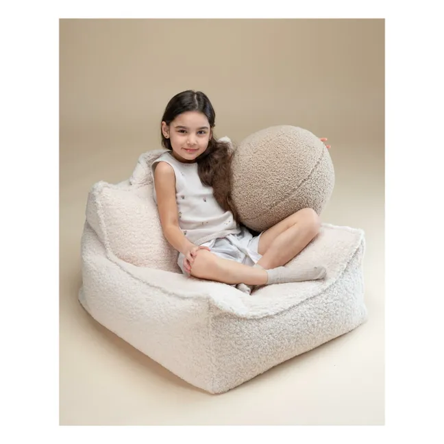 Fauteuil en teddy | Ecru