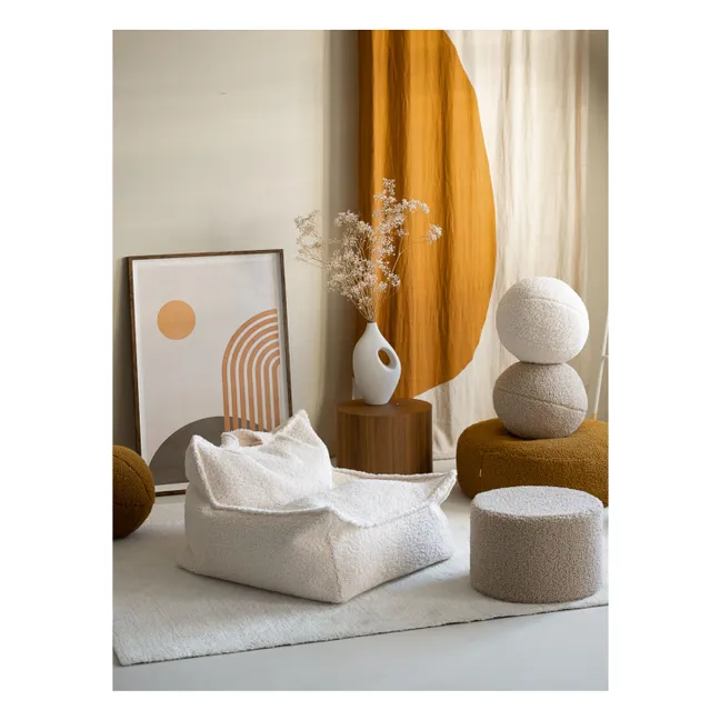 Fauteuil en teddy | Ecru