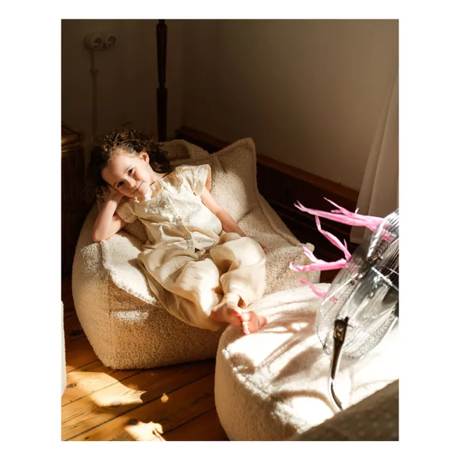 Fauteuil en teddy | Ecru