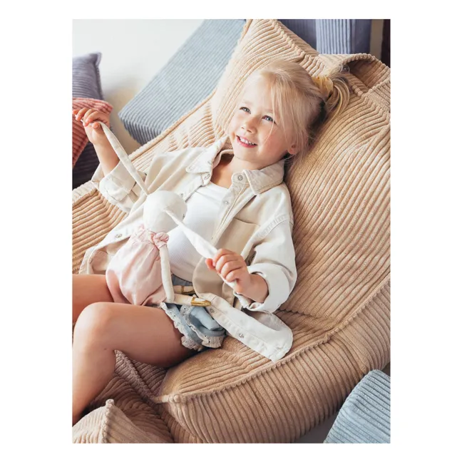 Corduroy armchair | Light brown