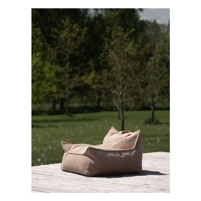 Corduroy armchair | Light brown