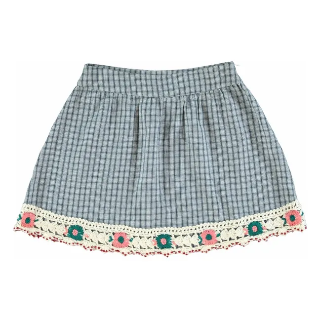 Falda Rhea Algodón orgánico | Azul