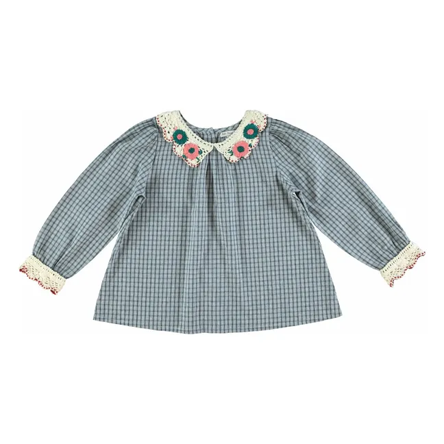 Blouse Rhea Coton Bio | Bleu