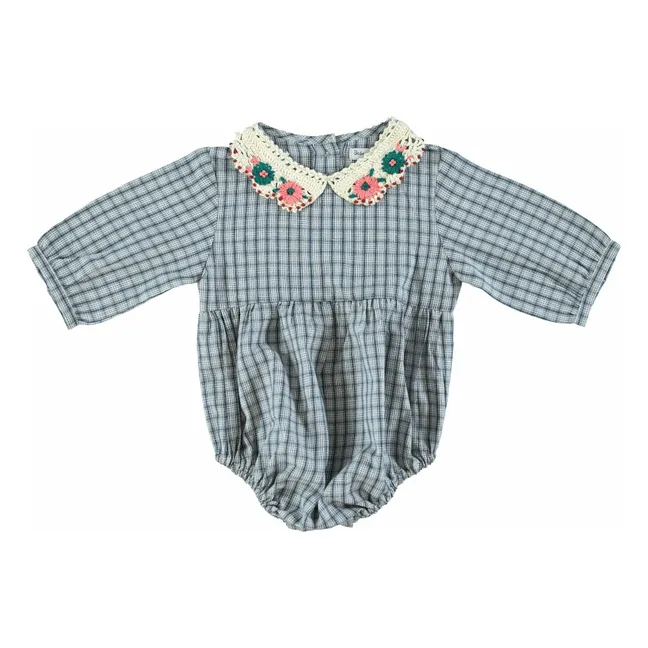 Barboteuse Rhea Coton Bio | Bleu