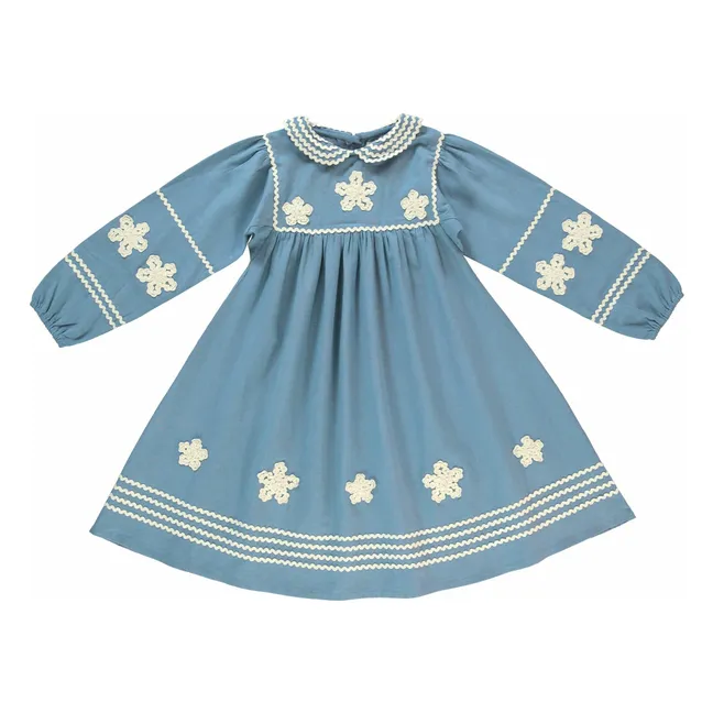 Vestido Inga de algodón orgánico | Azul