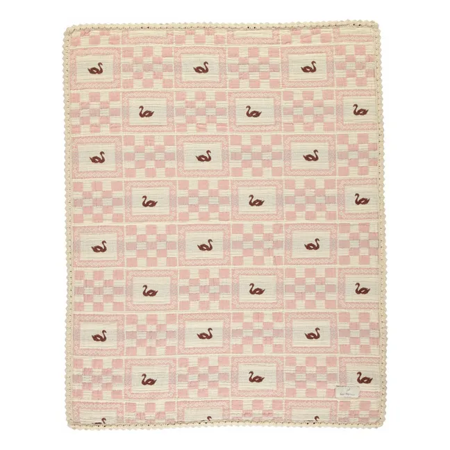 Swan Organic Cotton Blanket | Pink