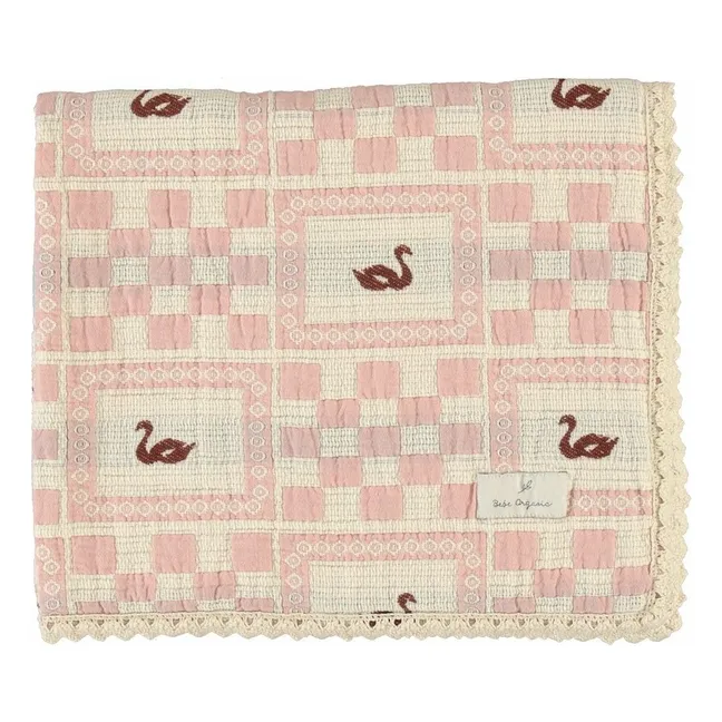 Swan Organic Cotton Blanket | Pink