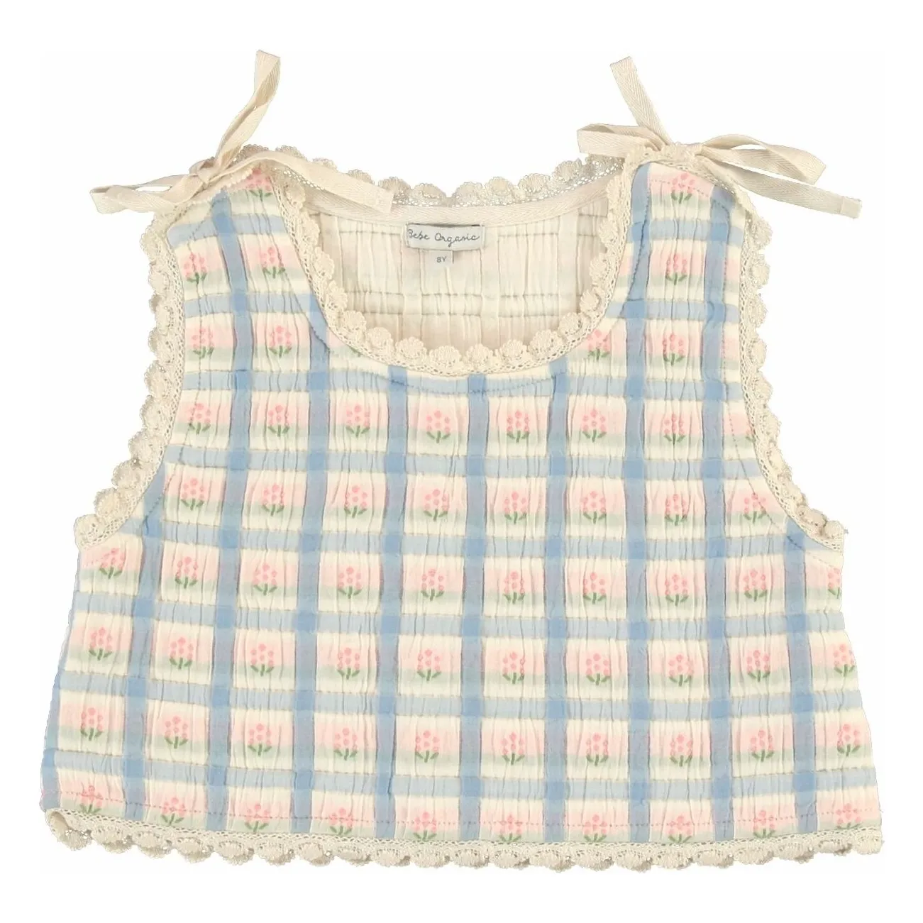 Bebe Organic Ecru Zora Organic Cotton Sleeveless Cardigan
