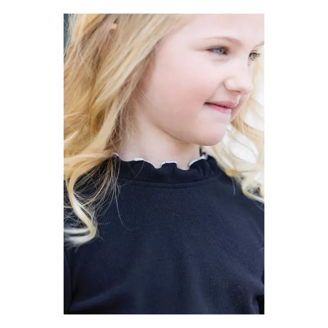 Ribbed Sweater | Navy blue