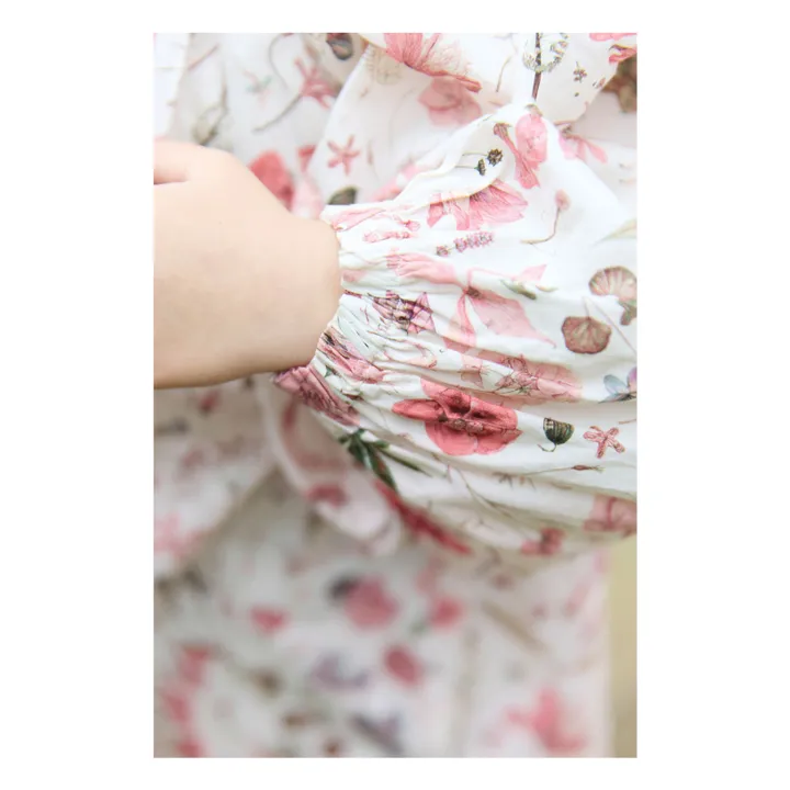 Robe Fleurie Smockée | Nacre- Image produit n°5