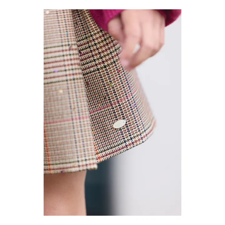Falda Carreaux | Beige- Imagen del producto n°5
