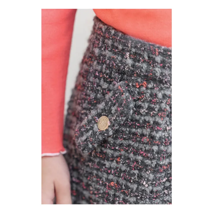 Pantalones cortos de tweed | Gris Oscuro- Imagen del producto n°4