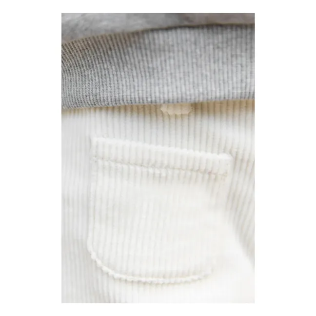 Pantalon Velours Côtelé Poches Devant | Nacre