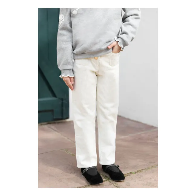 Pantalon Velours Côtelé Poches Devant | Nacre