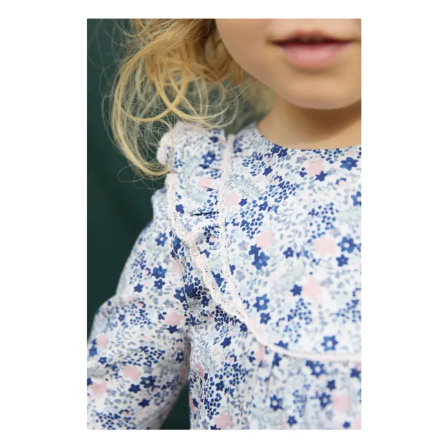 Ruffled blouse | Blue