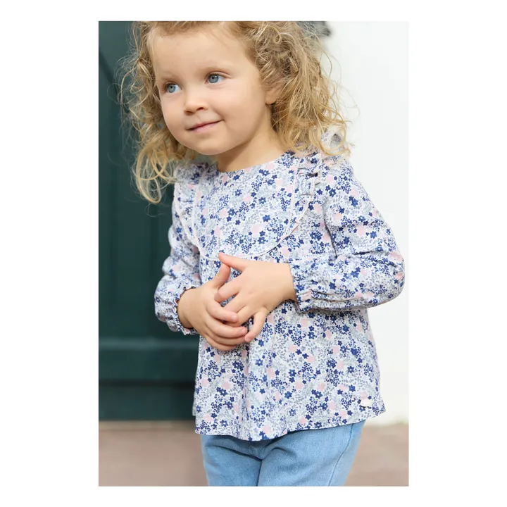 Blouse Volants | Bleu- Image produit n°3