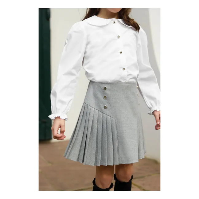 Chemise Col Claudine | Blanc