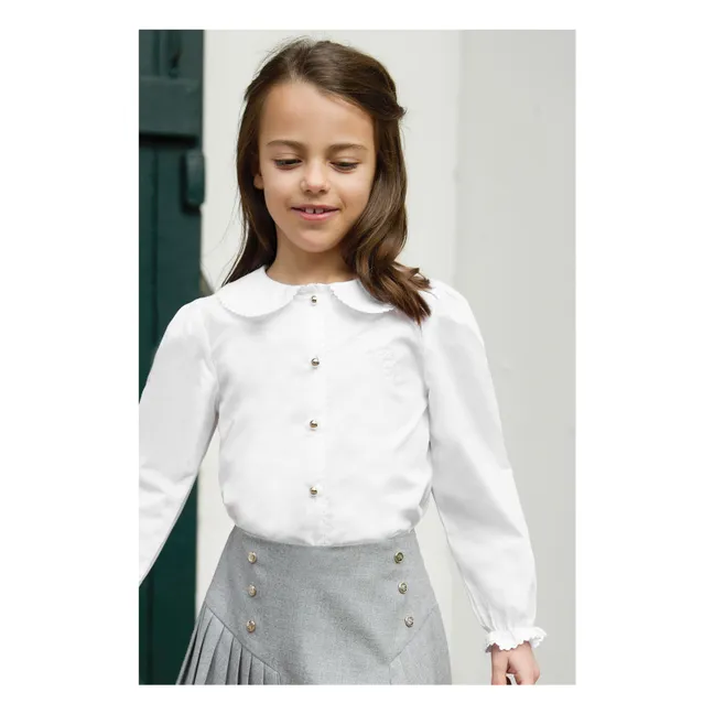 Chemise Col Claudine | Blanc