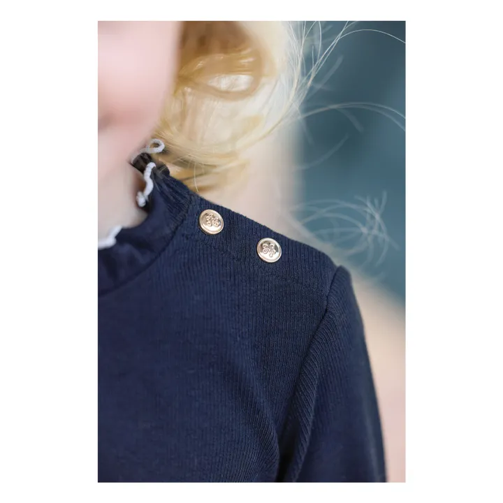 Sous-Pull Côtelé | Bleu marine- Image produit n°6