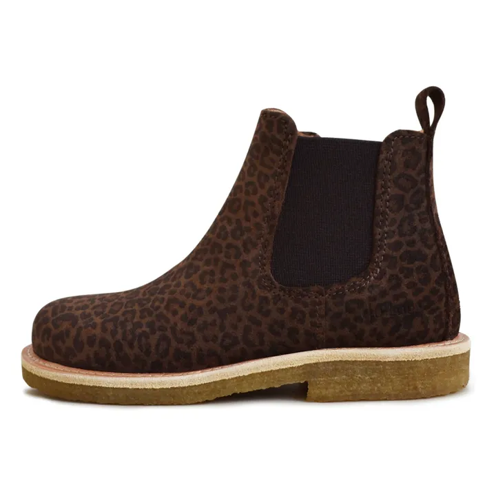 Boots Du Cos Léopard | Chocolat- Image produit n°0
