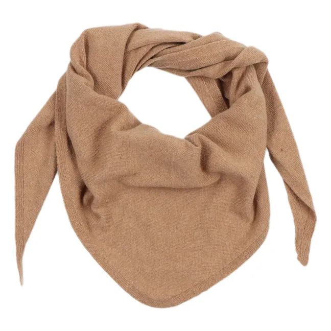 Bandana Agatha in lana extra fine riciclata | Camel