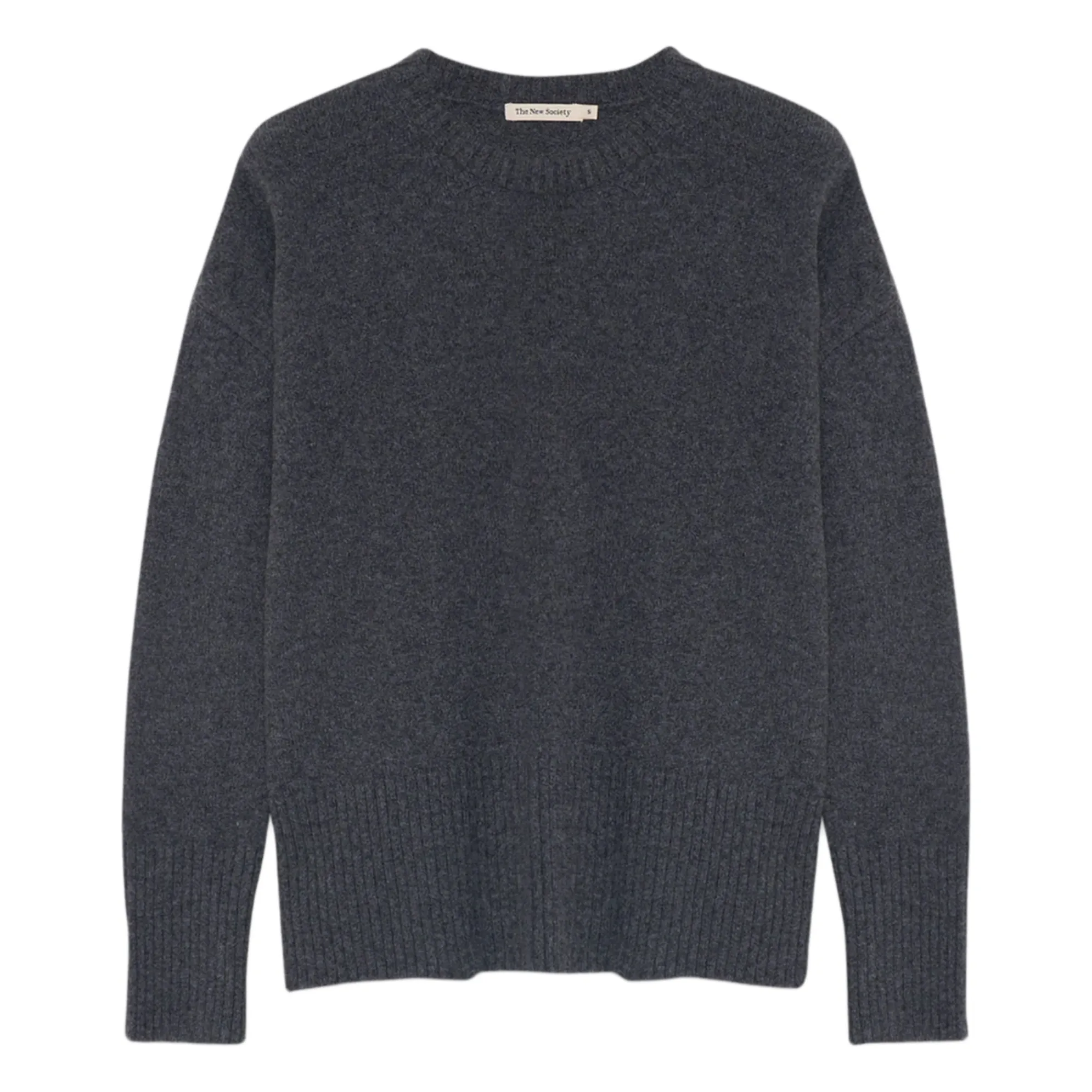 The New Society Grey Agatha Merino Wool Sweater