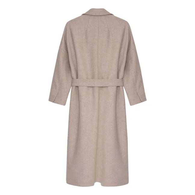 Manteau Kristine Laine Recyclée | Sable