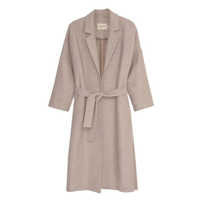 Abrigo de lana reciclada Kristine | Arena