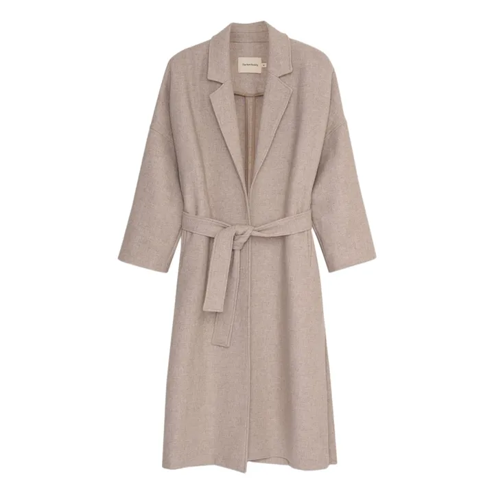 Manteau Kristine Laine Recyclée | Sable- Image produit n°0