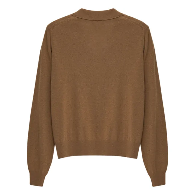 Pull Polo Agatha Laine Extra Fine Recyclée | Camel