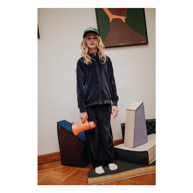 Joggers in velluto di cotone biologico | Blu marino