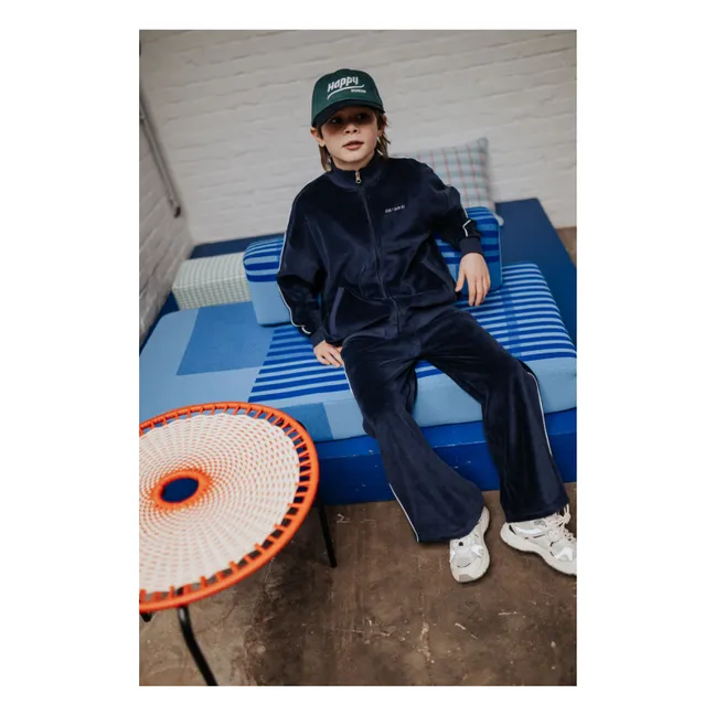 Jogger Velours Coton Bio | Bleu marine